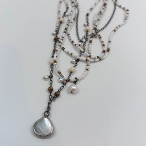 Silpada‎ Designs Sterling Silver Multi-Strand Beaded Necklace
